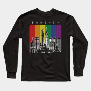 Bangkok LGBT Flag Long Sleeve T-Shirt